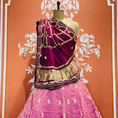 GAZI SILK COSMOS TISSUE GOTA PATTI ZARDOZI LEHENGA