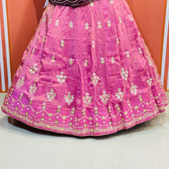 GAZI SILK COSMOS TISSUE GOTA PATTI ZARDOZI LEHENGA