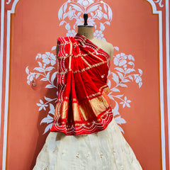 GAZI SILK COSMOS TISSUE GOTA PATTI ZARDOZI LEHENGA
