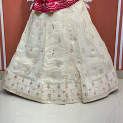GAZI SILK COSMOS TISSUE GOTA PATTI ZARDOZI LEHENGA