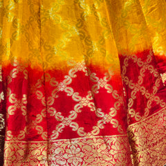 TAFETA SILK 24 KALI GHATCHOLA LEHENGA