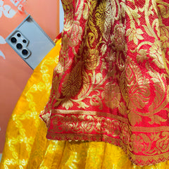 TAFETA SILK 24 KALI GHATCHOLA LEHENGA