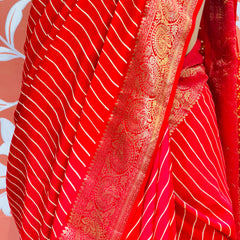 RUSSIAN SILK LEHERIYA SAREE