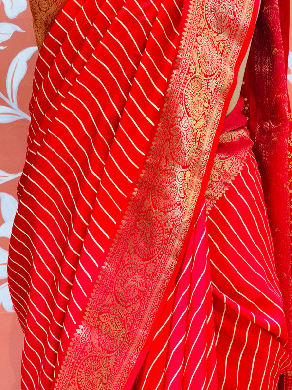 RUSSIAN SILK LEHERIYA SAREE