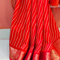 RUSSIAN SILK LEHERIYA SAREE