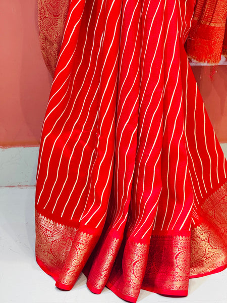 RUSSIAN SILK LEHERIYA SAREE