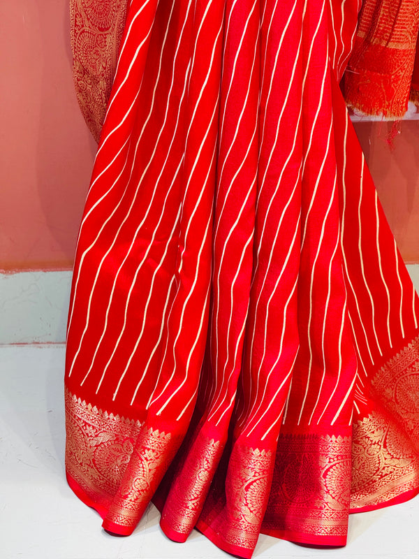 RUSSIAN SILK LEHERIYA SAREE