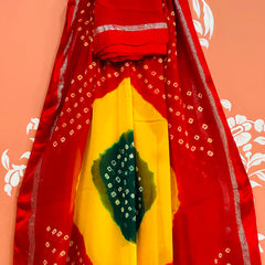PURE GEORGETTE BHANDEJ SAREE