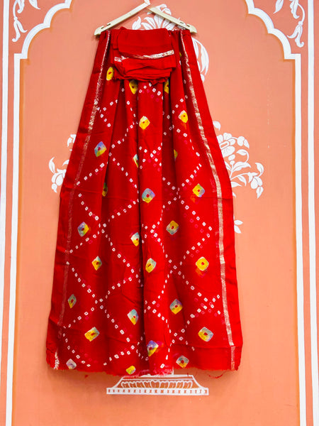 PURE GEORGETTE BHANDEJ SAREE