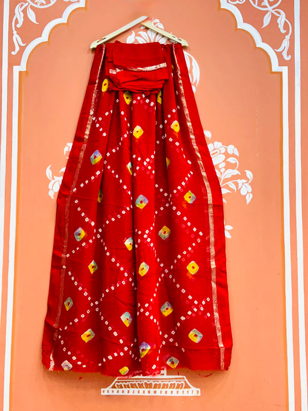 PURE GEORGETTE BHANDEJ SAREE