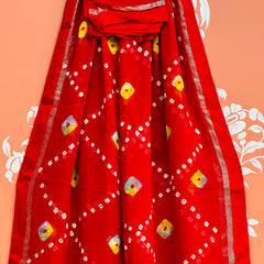 PURE GEORGETTE BHANDEJ SAREE