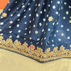 GAZI SILK GOTA PATTI BHANDEJ SAREE