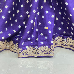 GAZI SILK GOTA PATTI BHANDEJ SAREE