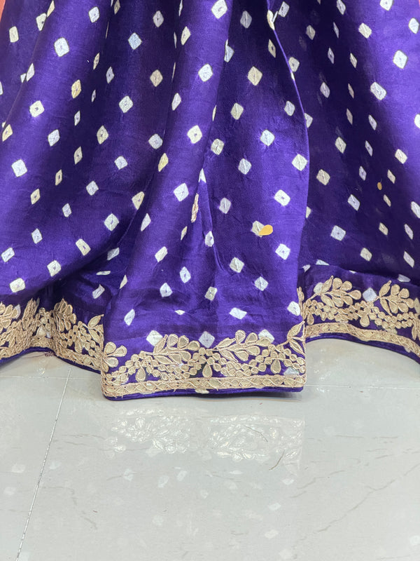 GAZI SILK GOTA PATTI BHANDEJ SAREE