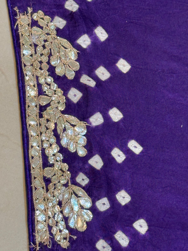 GAZI SILK GOTA PATTI BHANDEJ SAREE