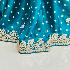 GAZI SILK GOTA PATTI BHANDEJ SAREE