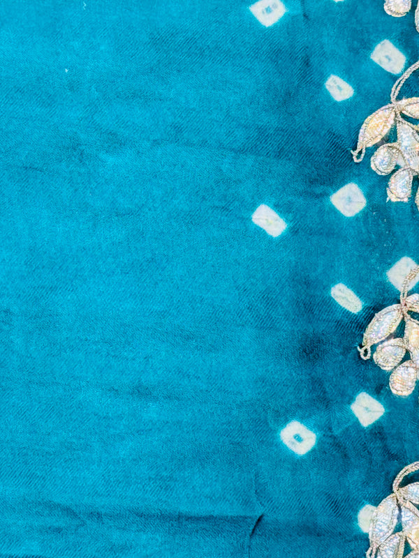 GAZI SILK GOTA PATTI BHANDEJ SAREE
