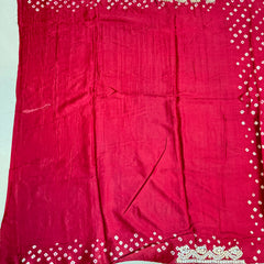 GAZI SILK GOTA PATTI BHANDEJ SAREE