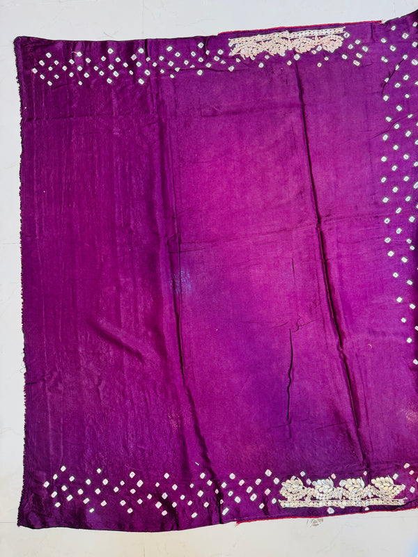 GAZI SILK GOTA PATTI BHANDEJ SAREE