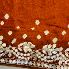 GAZI SILK GOTA PATTI BHANDEJ SAREE