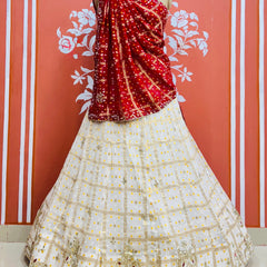 PURE GEORGETTE GHATCHOLA LEHENGA