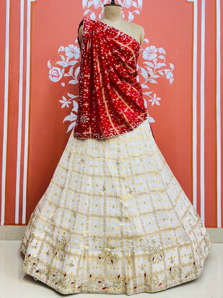 PURE GEORGETTE GHATCHOLA LEHENGA