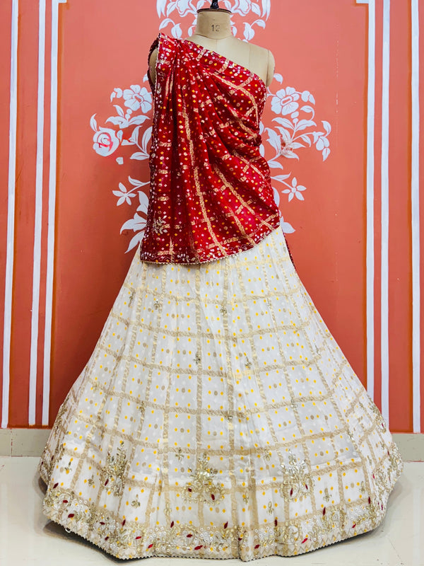 PURE GEORGETTE GHATCHOLA LEHENGA