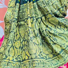 TAFETA SILK 24 KALI GHATCHOLA LEHENGA
