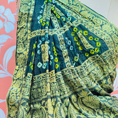 TAFETA SILK 24 KALI GHATCHOLA LEHENGA