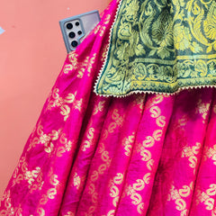 TAFETA SILK 24 KALI GHATCHOLA LEHENGA