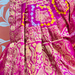 TAFETA SILK 24 KALI GHATCHOLA LEHENGA