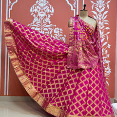 TAFETA SILK 24 KALI GHATCHOLA LEHENGA