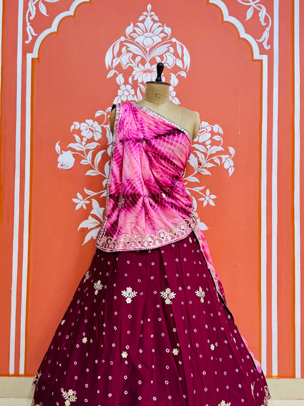 BHANDEJ GOTA PATTI CHINON LEHENGA