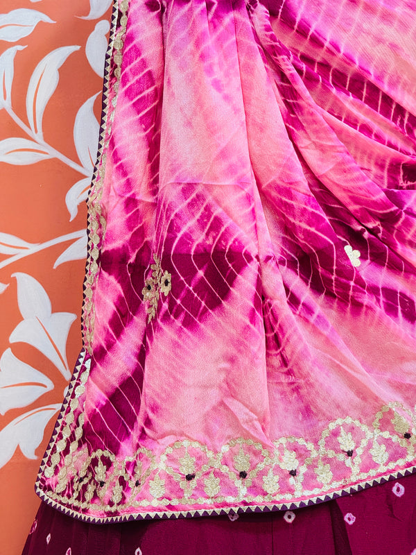 BHANDEJ GOTA PATTI CHINON LEHENGA