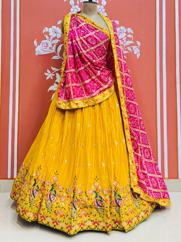 CHINON EMBROIDERY PEACOCK LEHENGA