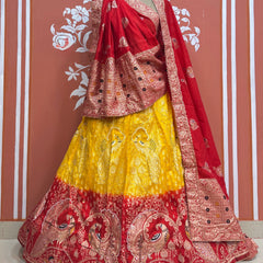 BANARSI ZARI WORK PEACOCK LEHENGA
