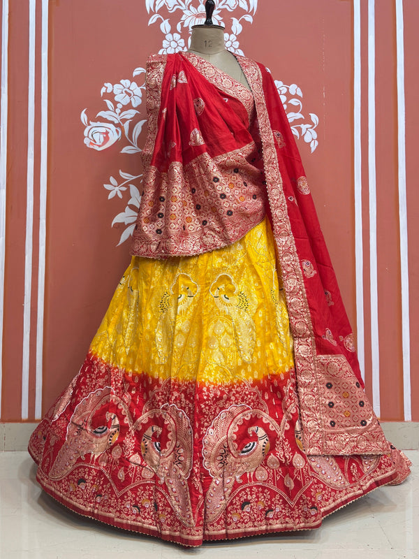 BANARSI ZARI WORK PEACOCK LEHENGA