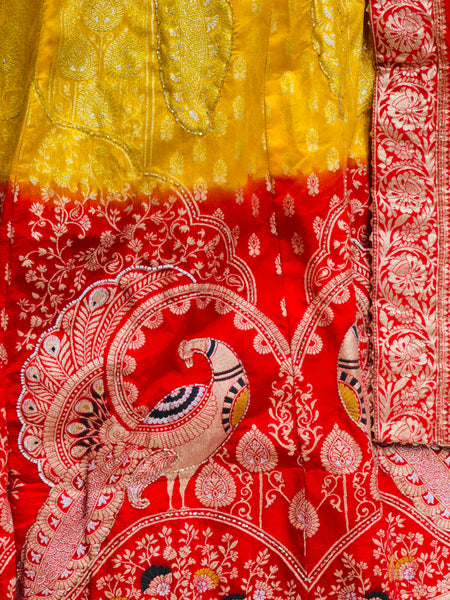 BANARSI ZARI WORK PEACOCK LEHENGA