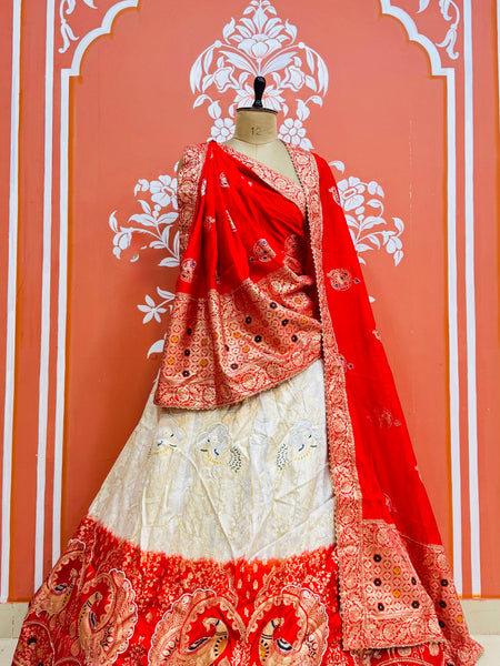 BANARSI ZARI WORK PEACOCK LEHENGA