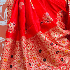BANARSI ZARI WORK PEACOCK LEHENGA