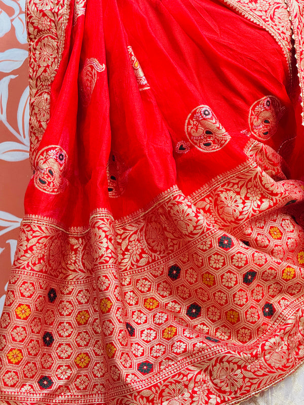 BANARSI ZARI WORK PEACOCK LEHENGA