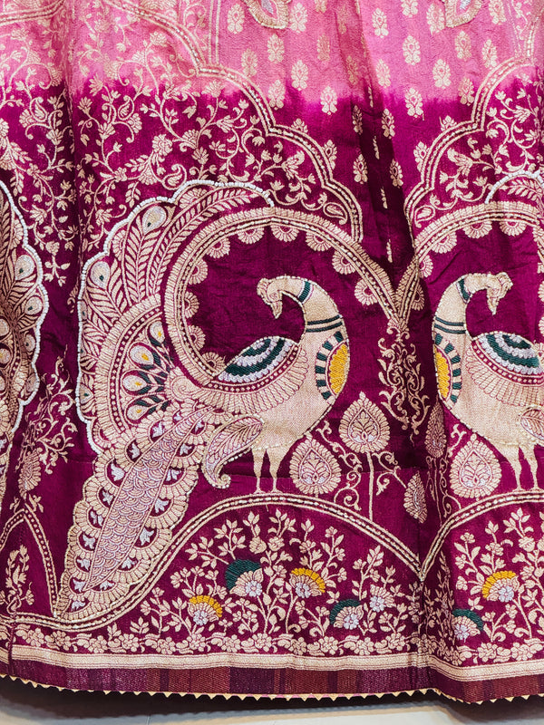 BANARSI ZARI WORK PEACOCK LEHENGA