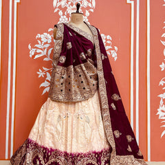 BANARSI ZARI WORK PEACOCK LEHENGA