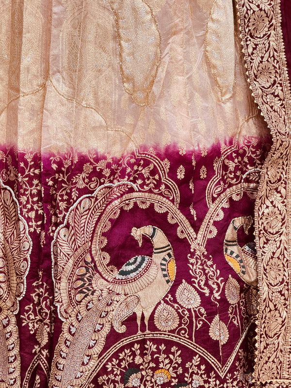 BANARSI ZARI WORK PEACOCK LEHENGA