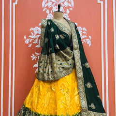 BANARSI ZARI WORK PEACOCK LEHENGA