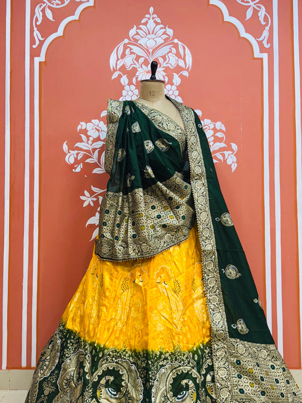 BANARSI ZARI WORK PEACOCK LEHENGA