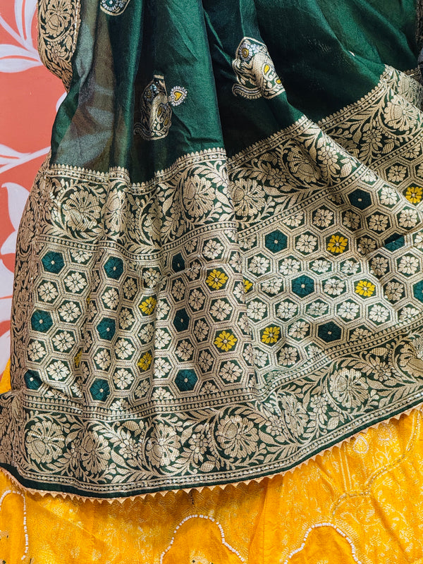BANARSI ZARI WORK PEACOCK LEHENGA
