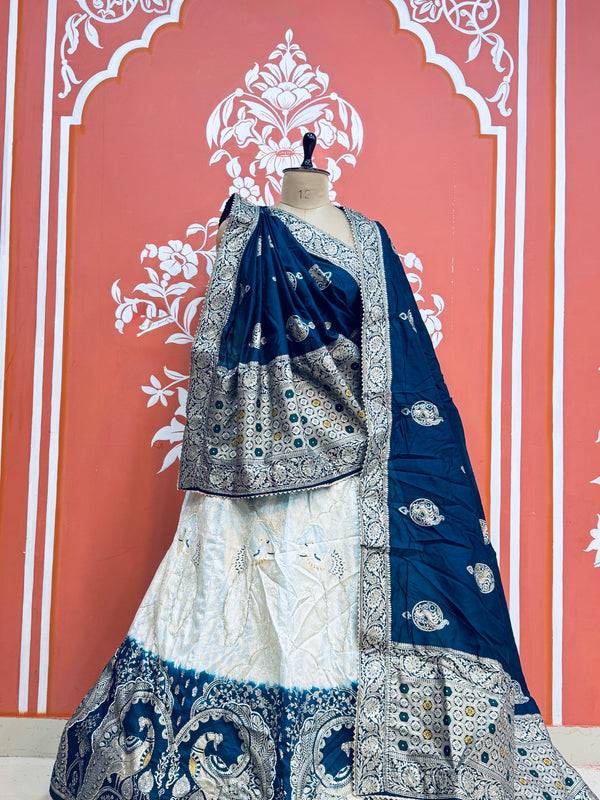 BANARSI ZARI WORK PEACOCK LEHENGA