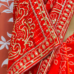 PURE UPADA SILK KACCHI PATTI SAREE