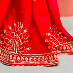 PURE UPADA SILK KACCHI PATTI SAREE
